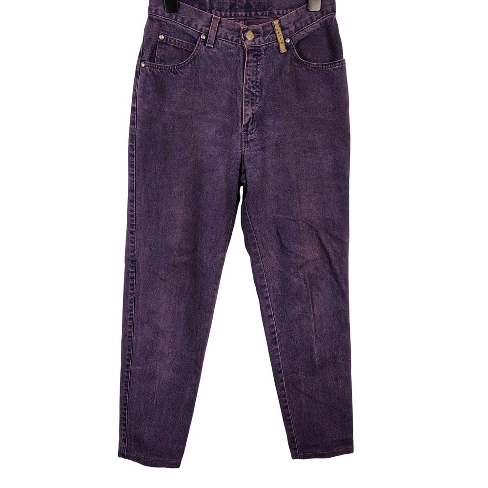 Levi's Womens SZ 28 SF731 Tapered Jeans Purple Acid Wash Vintage 90s Grunge